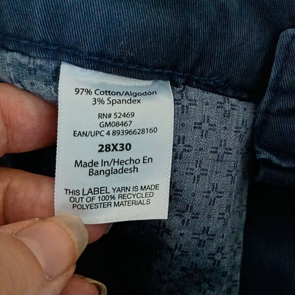 George Slim Blue Dress Pants - Size 28x30 - Picture 6 of 12